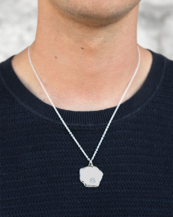 Pendentif Écu ÉROSION Argent