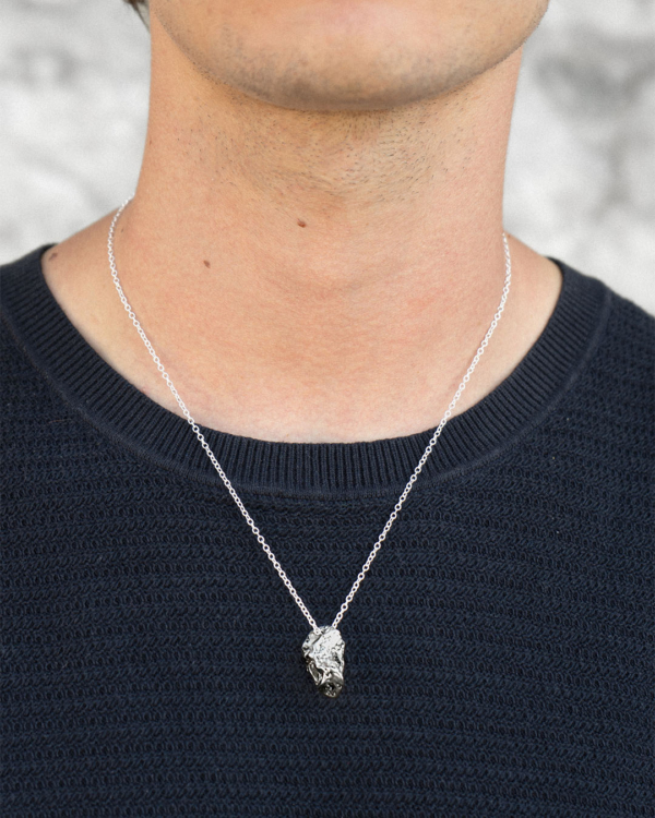 Pendentif Météorite ÉROSION Argent
