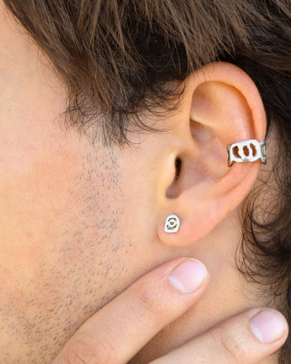 Clou d'oreille ÉROSION Argent